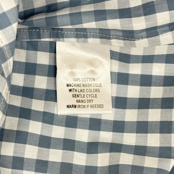 UNTUCKit Crispo Blue & White Plaid Check Gingham Shirt 8 Button Top NWT B61 - Picture 6 of 6